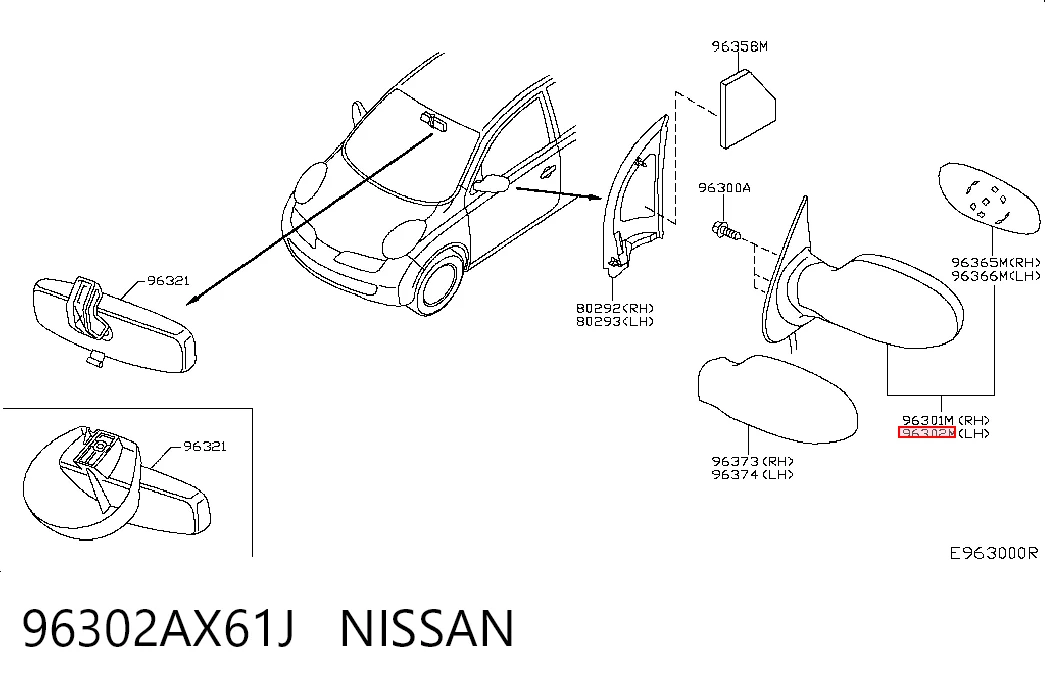 Espelho de retrovisão esquerdo Nissan Micra preço, a partir de 32,78 USD