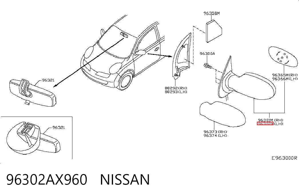 96302AX960 Nissan/Infiniti
