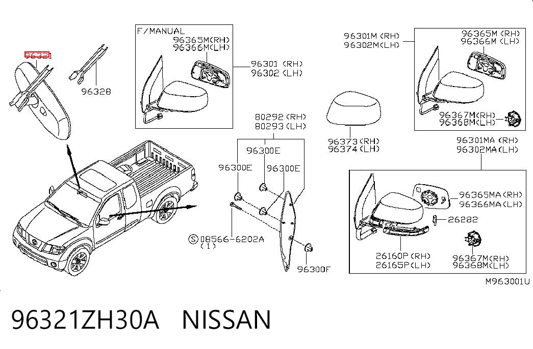 Espelho de salão interno Nissan Navara preço, a partir de 25,34 USD