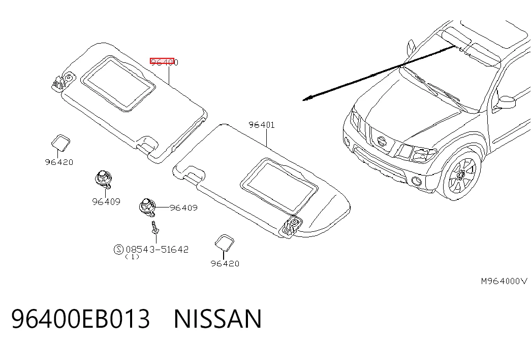 Pala contra o sol Nissan Navara  D40 ao melhor preço