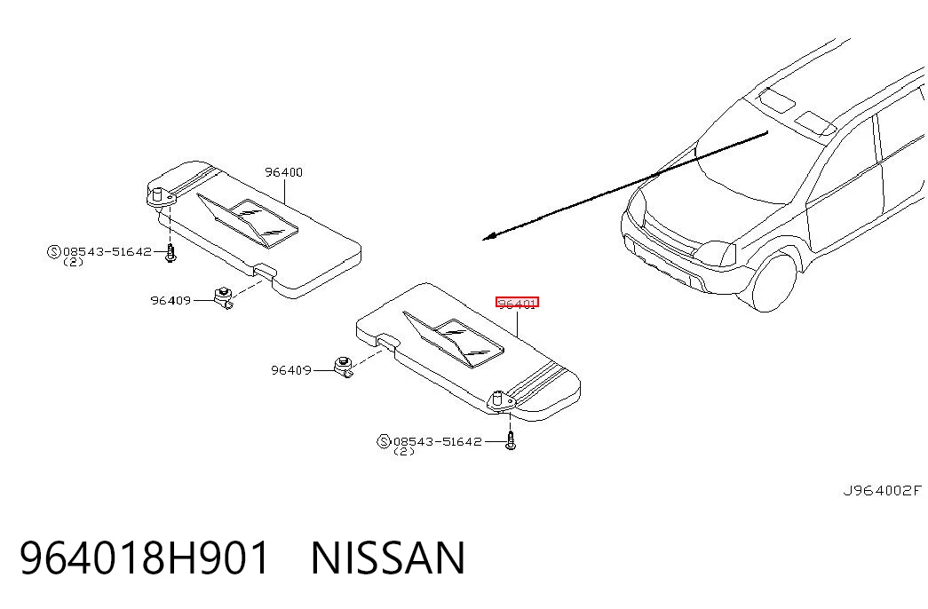Pala contra o sol Nissan X-Trail T30 ao melhor preço