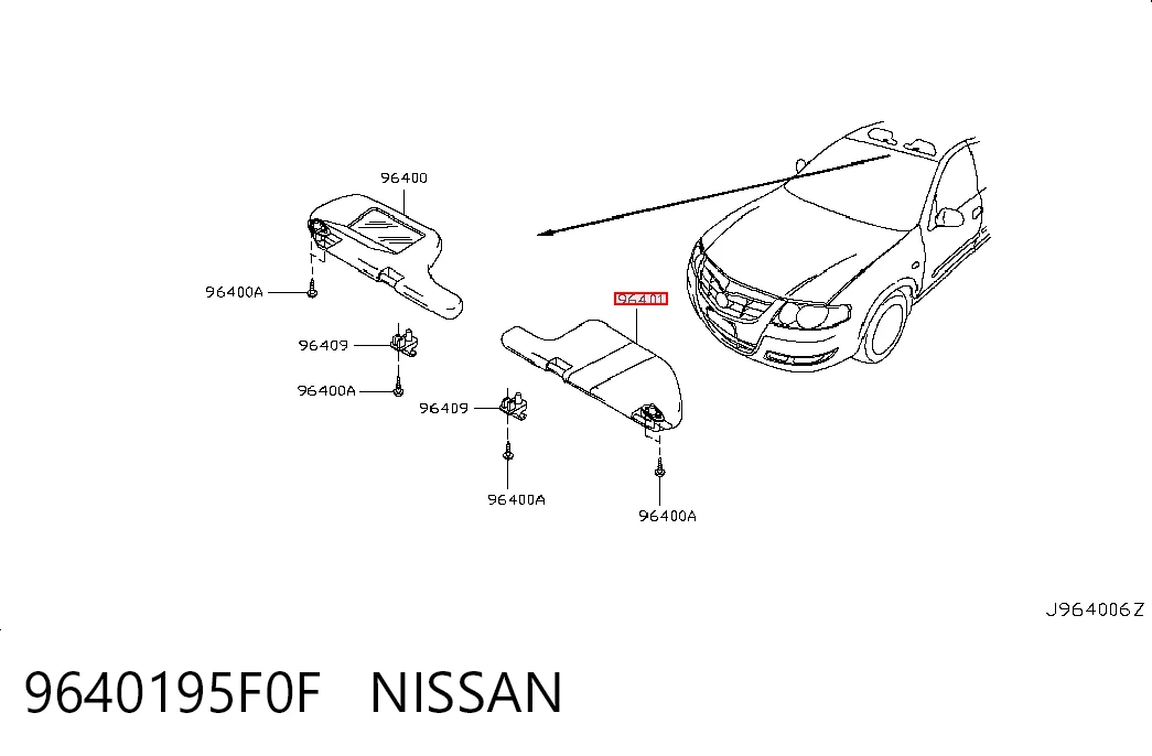 Pala contra o sol Nissan Almera  B10RS ao melhor preço