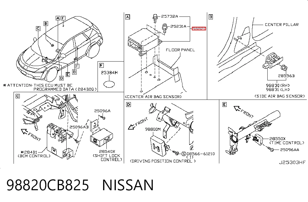 98820CB825 Nissan/Infiniti