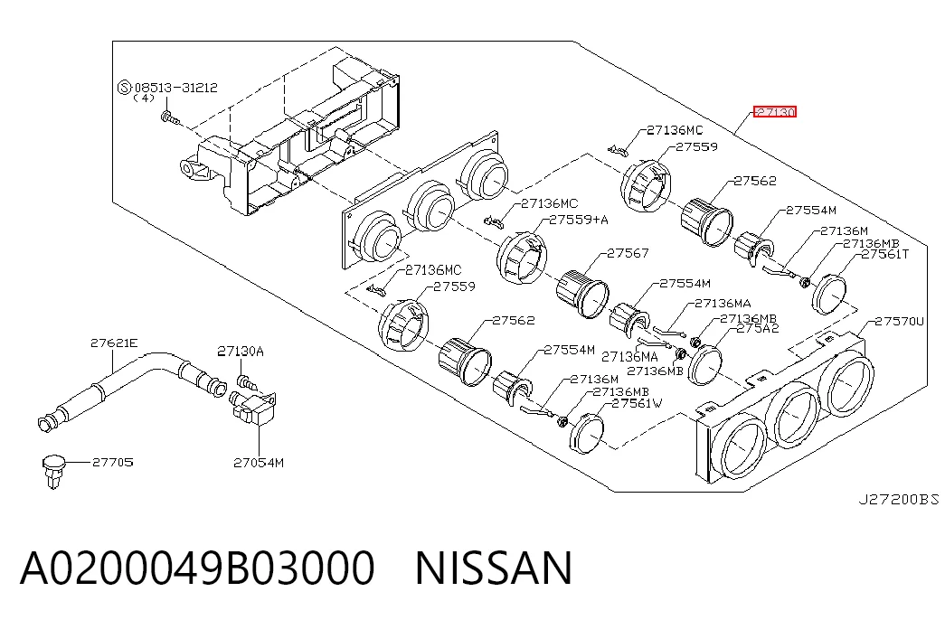 Unidade de controlo dos modos de aquecimento/condicionamento para Nissan X-Trail  T30