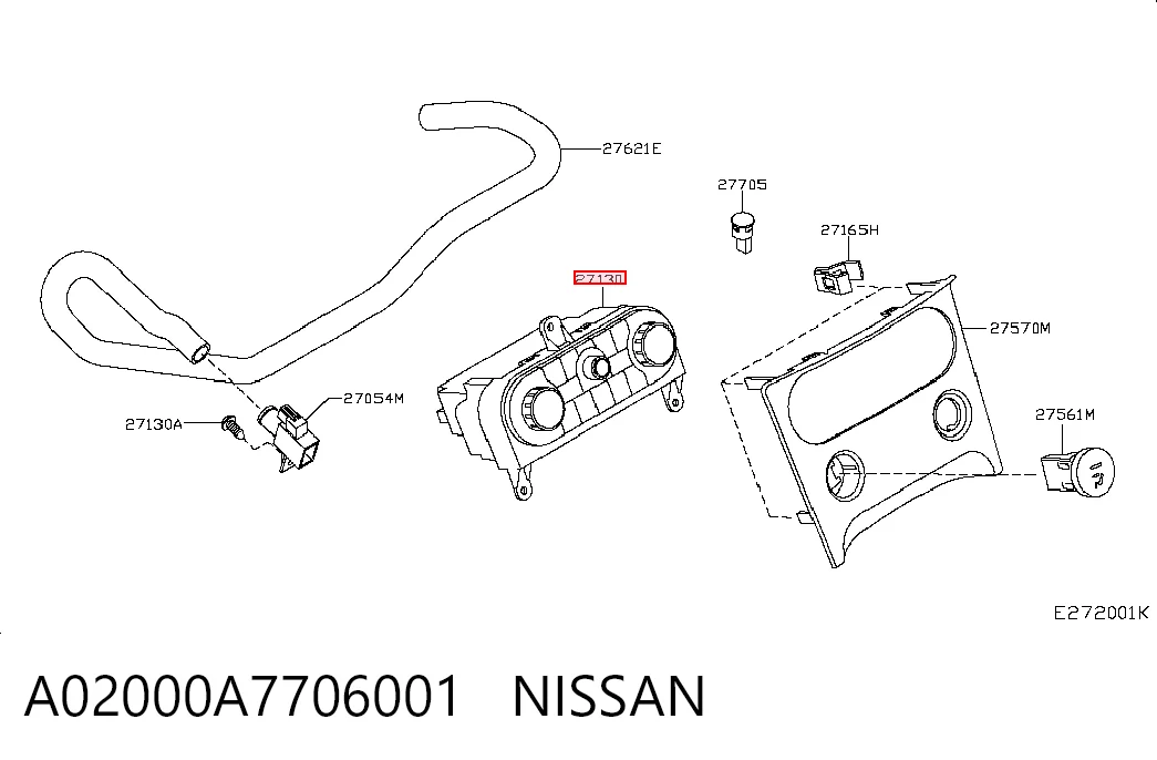 Unidade de controlo dos modos de aquecimento/condicionamento para Nissan Qashqai I J10