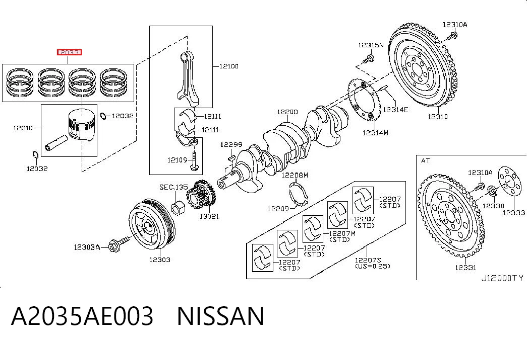 A2035AE003 Nissan/Infiniti