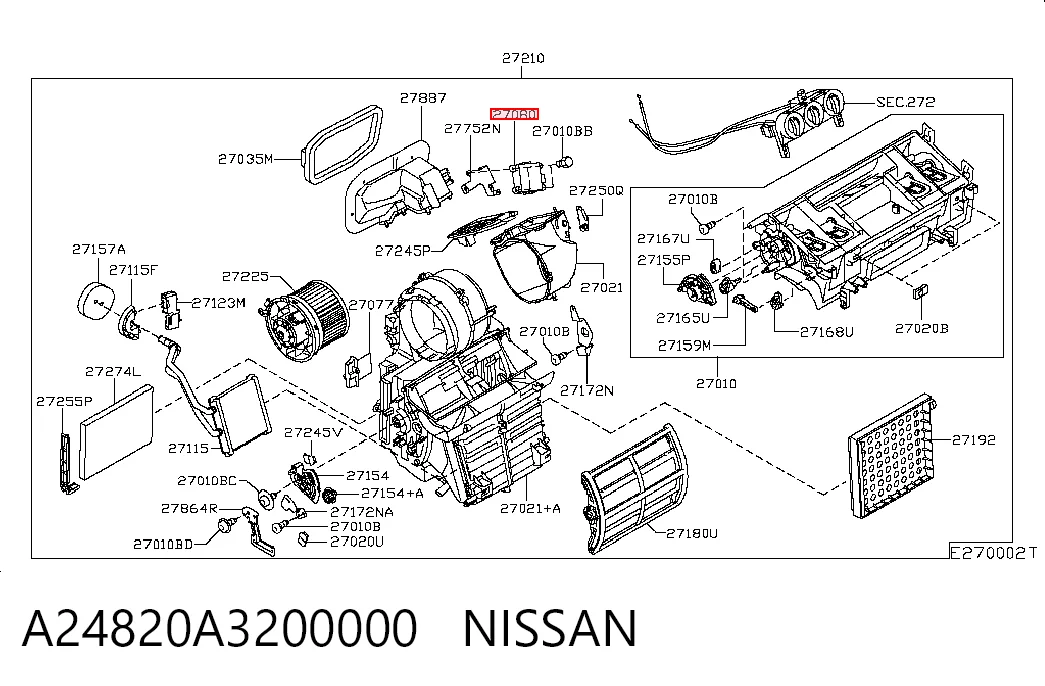 27730ET00A Hyundai/Kia Acionamento de comporta de forno