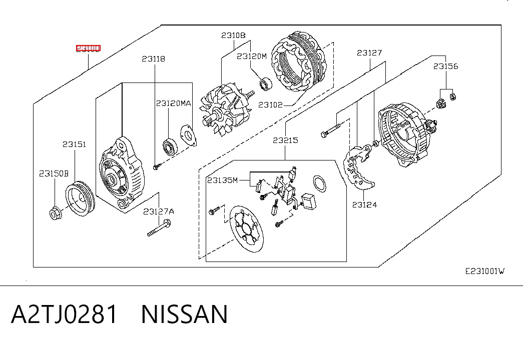 A2TJ0281 Nissan/Infiniti Gerador