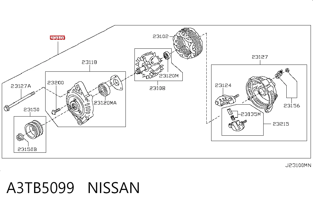 Gerador Mitsubishi 23100VK010 preço, a partir de 52,73 USD
