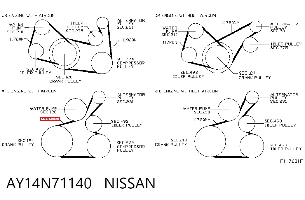AY14N71140 Nissan/Infiniti