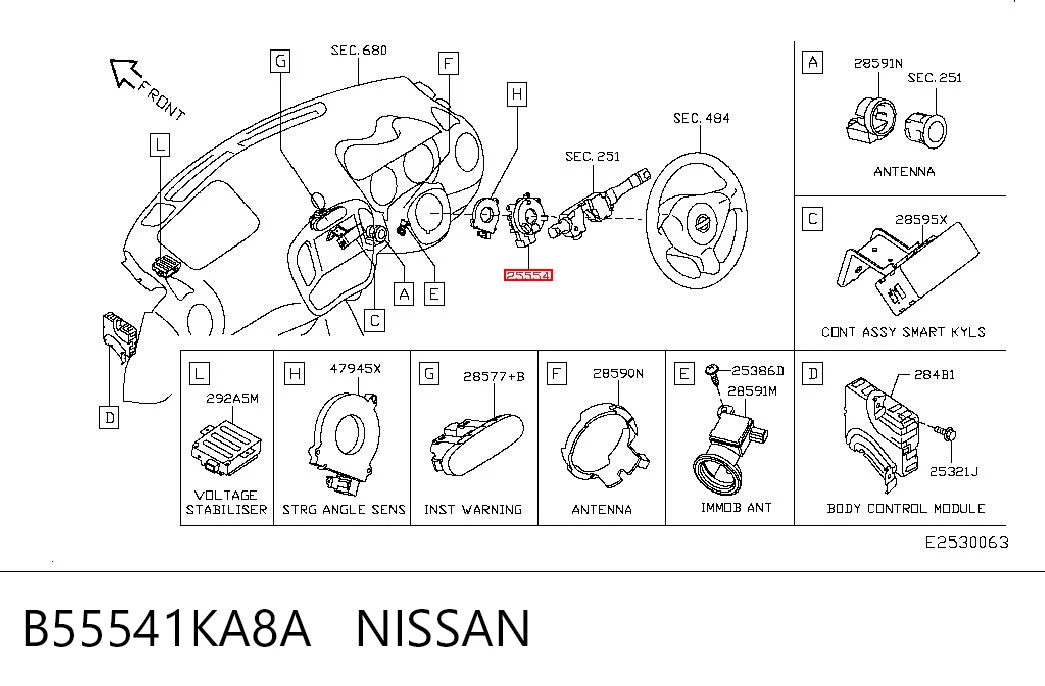 B55541KA8A Nissan/Infiniti