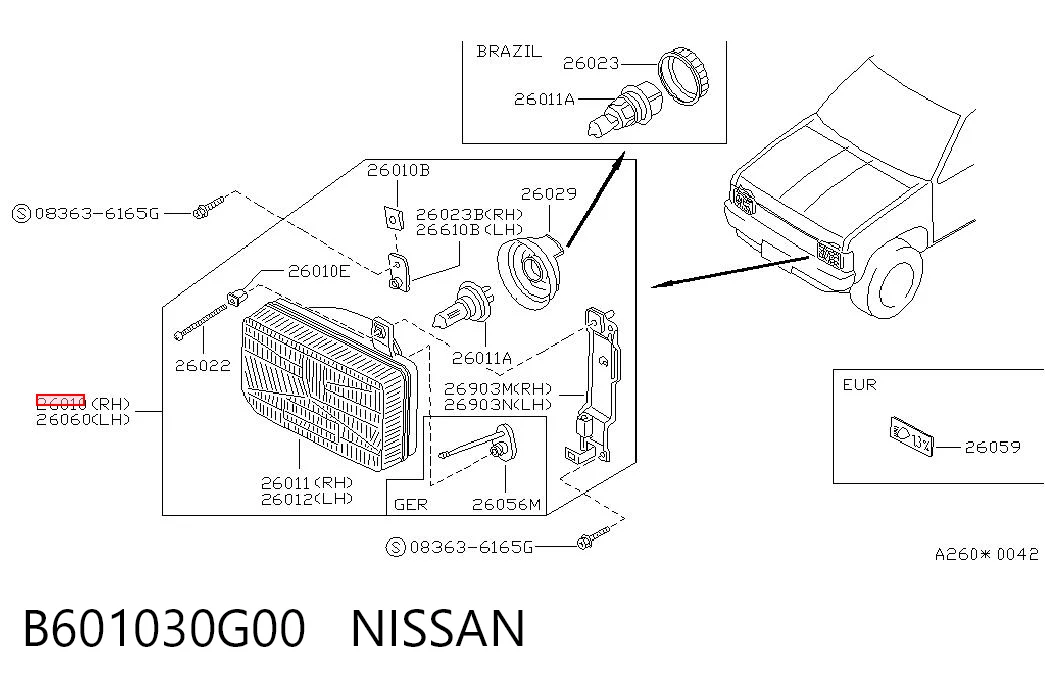B601030G00 Nissan/Infiniti