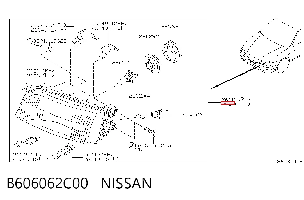 Luz esquerda Nissan Sunny III N14 ao melhor preço
