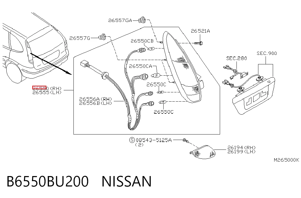 Lanterna traseira direita Nissan Almera TINO V10