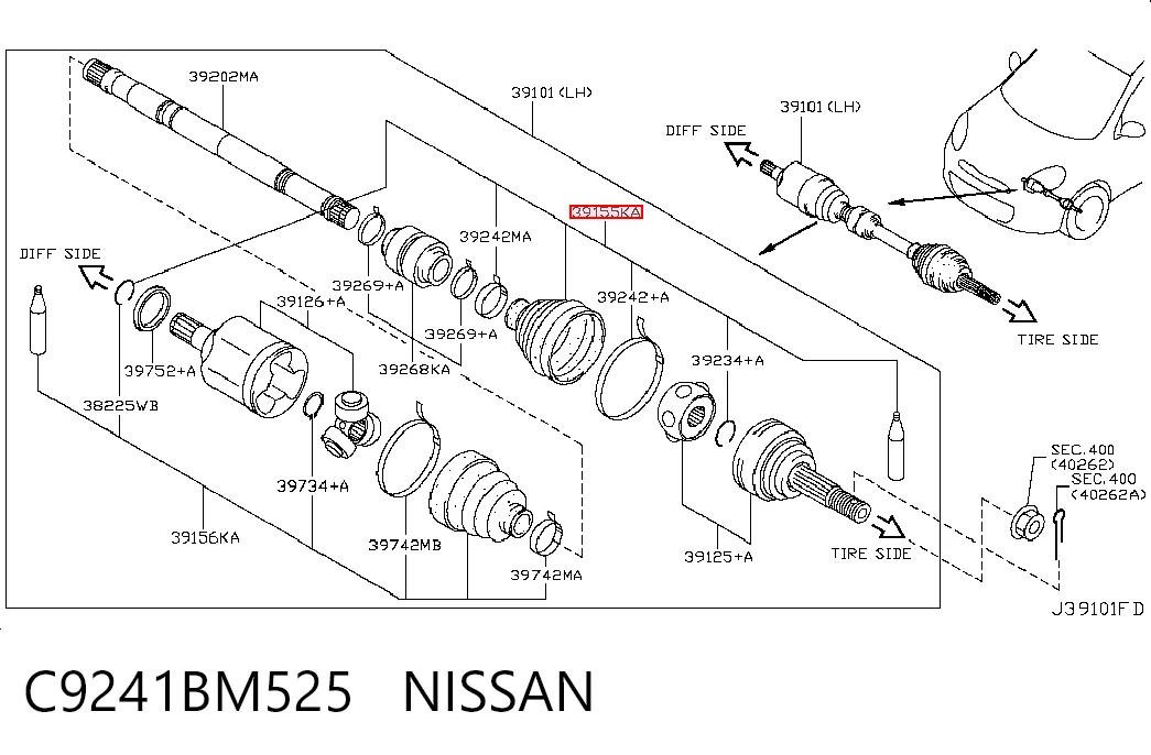 Bota de proteção externa de junta homocinética do semieixo dianteiro Nissan Tiida preço, a partir de 10,95 USD