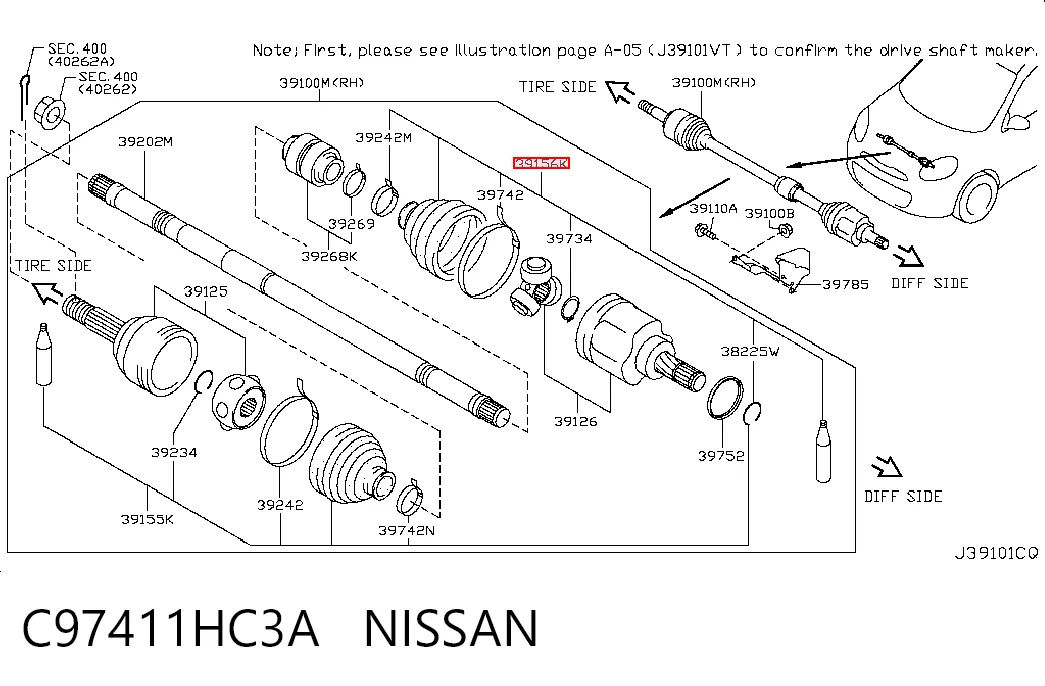 C97411HC3A Nissan/Infiniti