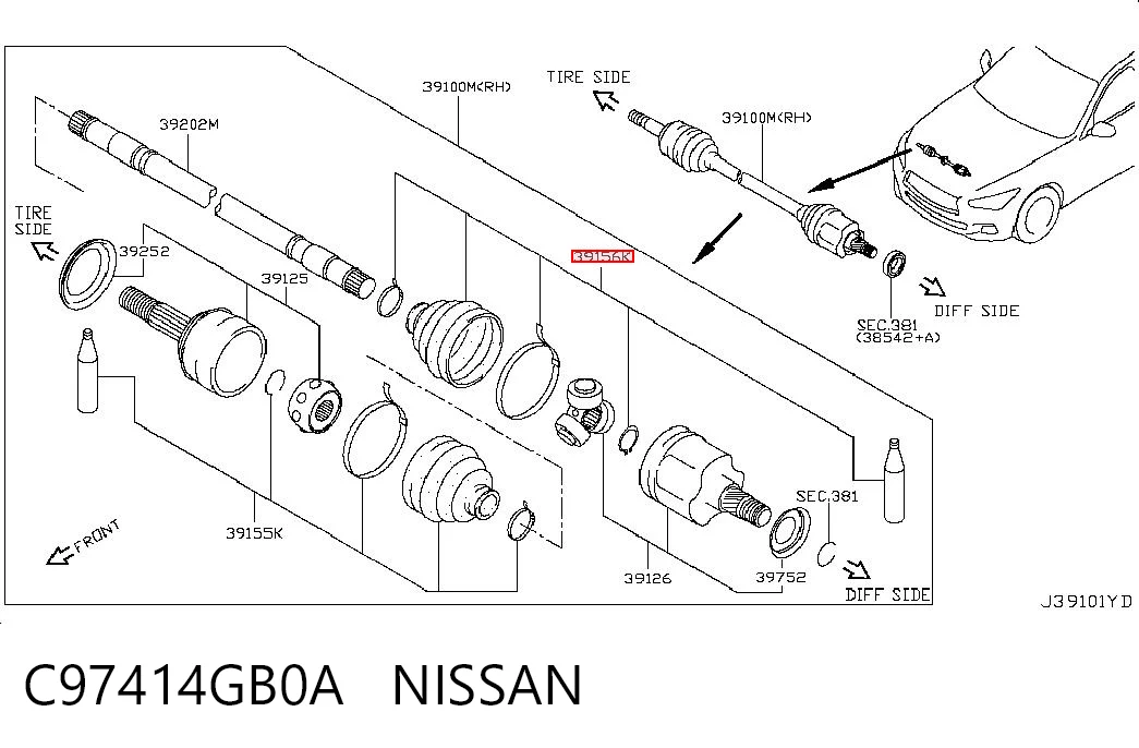 C97414GB0A Nissan/Infiniti