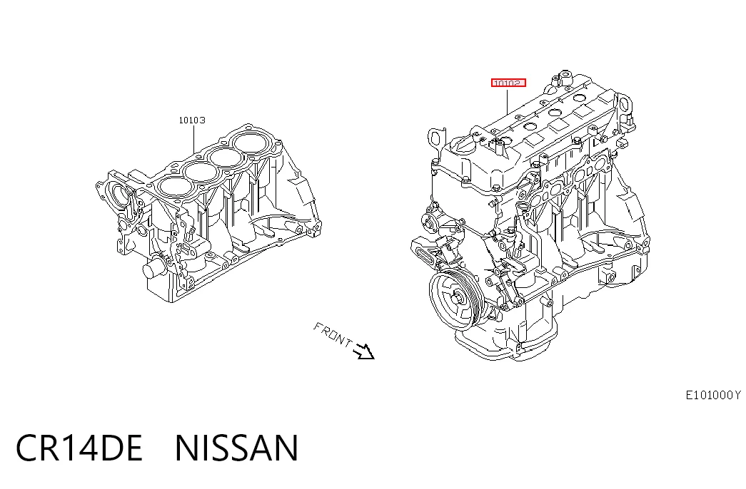 Motor montado para Nissan Micra  K11