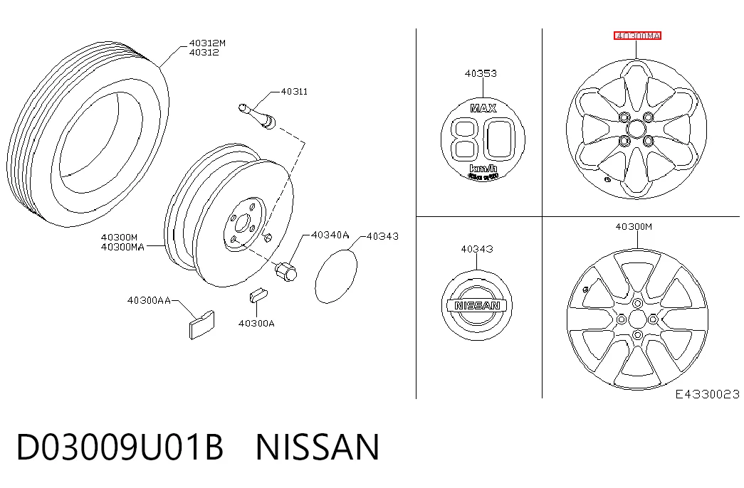 Discos de roda de aleação ligeira (de aleação ligeira, de titânio) para Nissan Note  E11