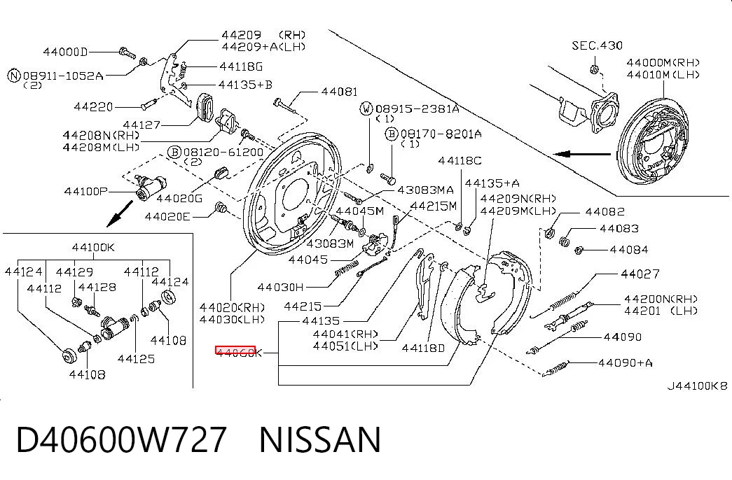 D40600W727 Nissan/Infiniti