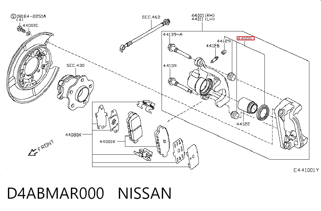 Kit de reparação de suporte do freio traseiro Suzuki Grand Vitara  JB
