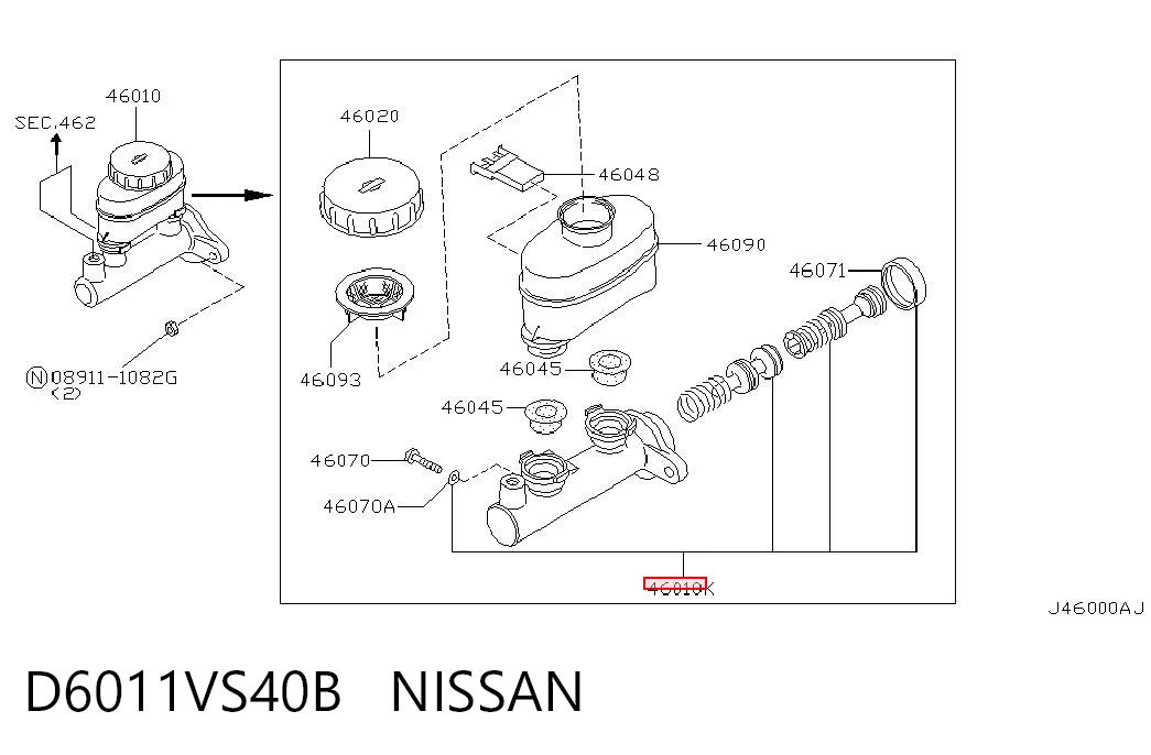 D6011VS40B Nissan/Infiniti