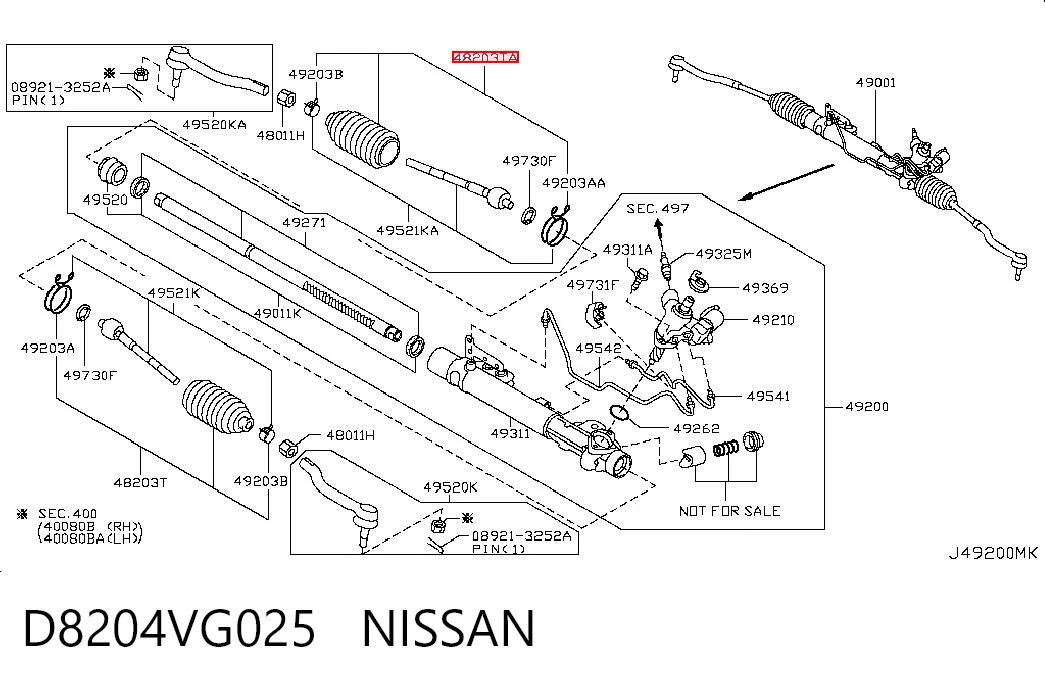 D8204VG025 Nissan/Infiniti