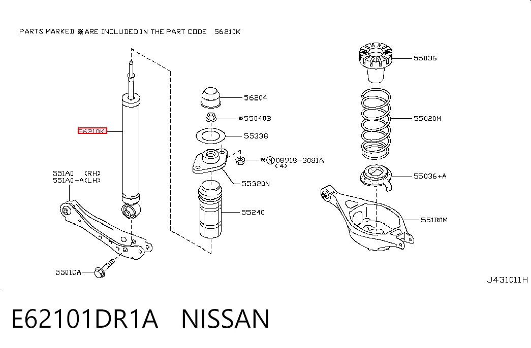 E62101DR1A Nissan/Infiniti