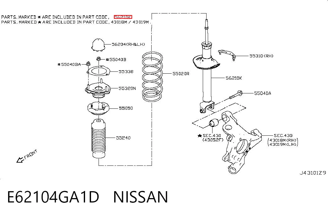 E62104GA1D Nissan/Infiniti