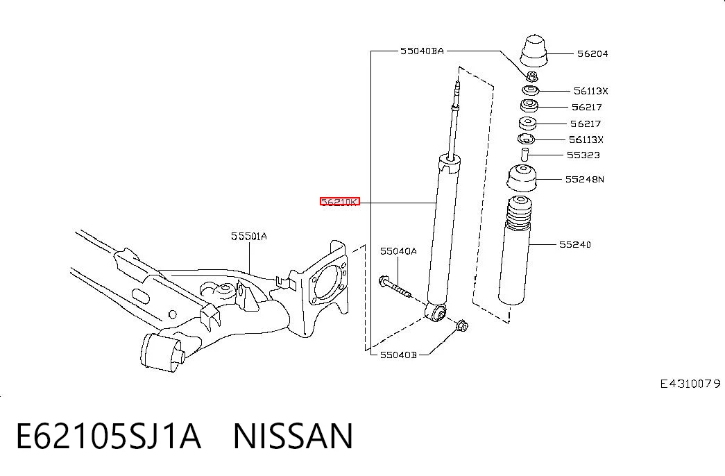 E62105SJ1A Nissan/Infiniti