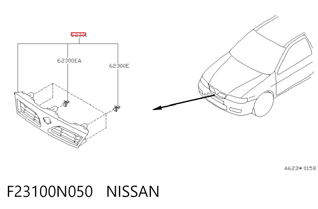 Compre Grelha do radiador Nissan Almera 1