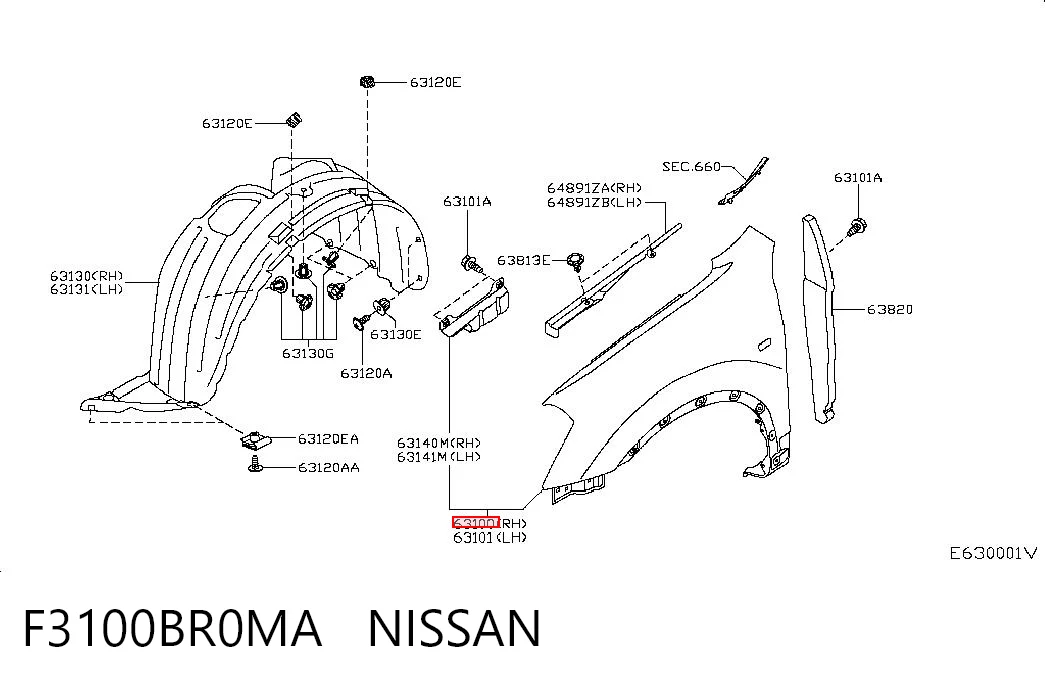 Pára-lama dianteiro direito Nissan Qashqai preço, a partir de 96,46 USD