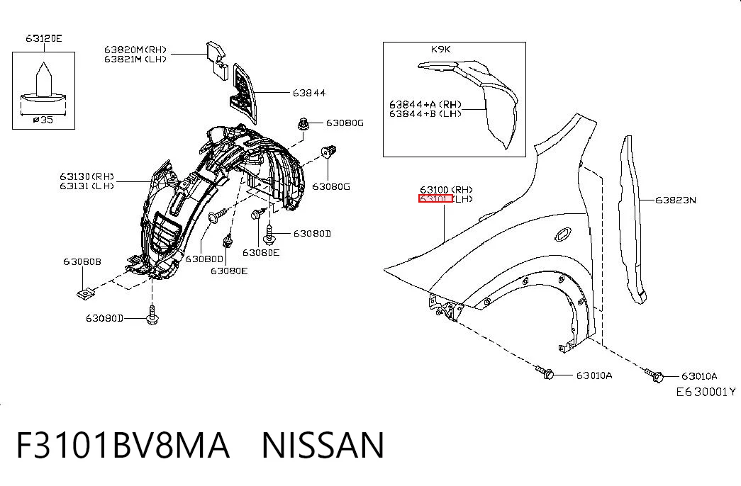 F3101BV8MA Nissan/Infiniti