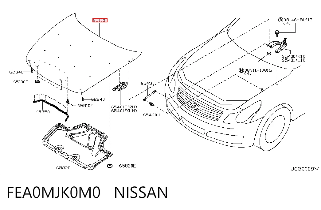 Capota para Infiniti G35 V36