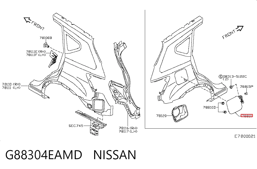  Alcapão do tanque de combustível Nissan Qashqai II SUV (J11) (2013 - 2021) II