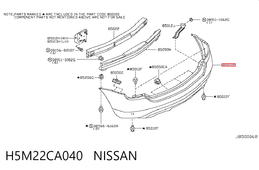 Pára-choque traseiro Nissan Murano  Z50