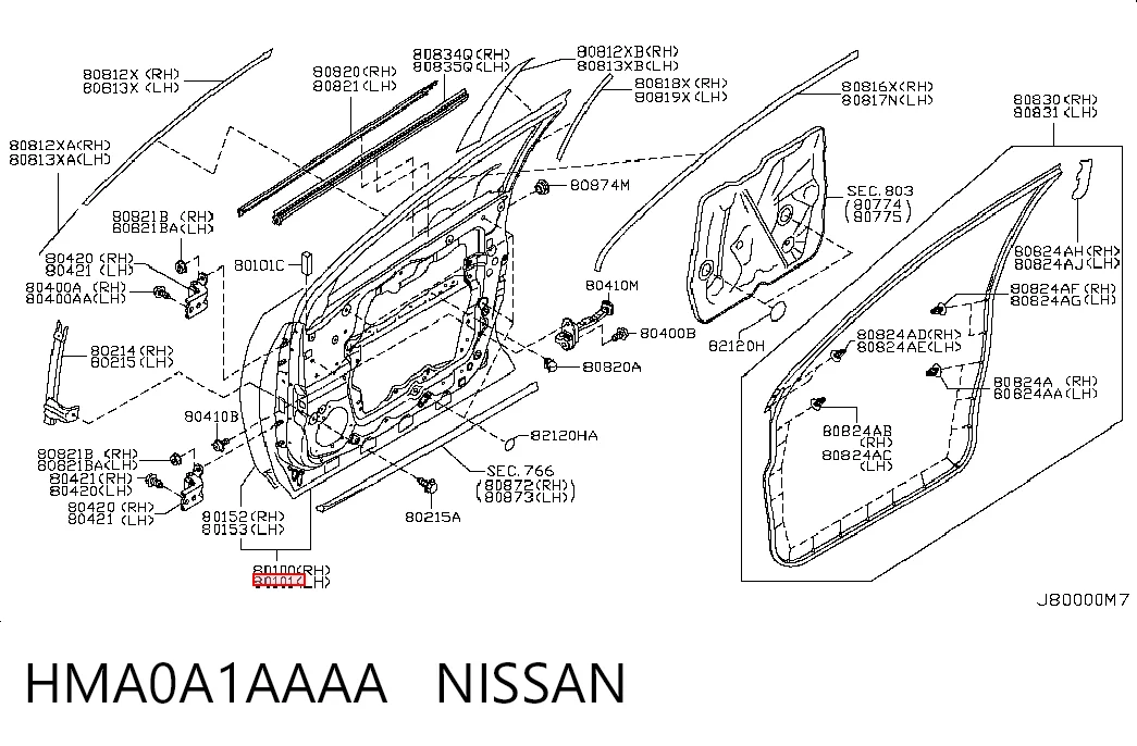 Porta dianteira esquerda Nissan Murano  Z51