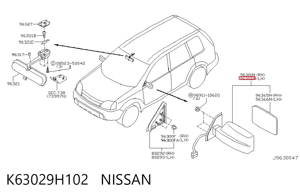 K63029H102 Nissan/Infiniti