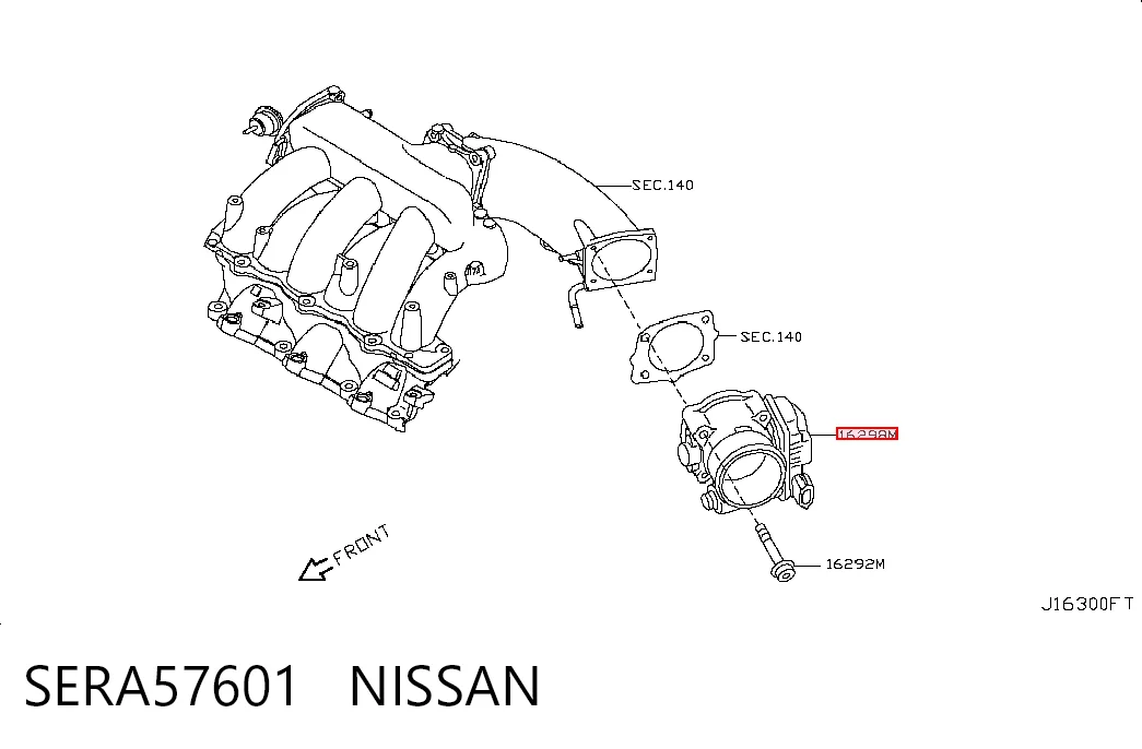 SERA57601 Nissan/Infiniti Válvula de borboleta montada