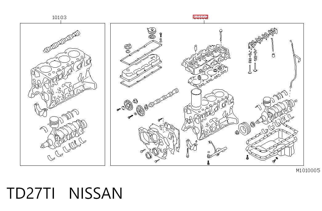 TD27TI Nissan/Infiniti Motor montado
