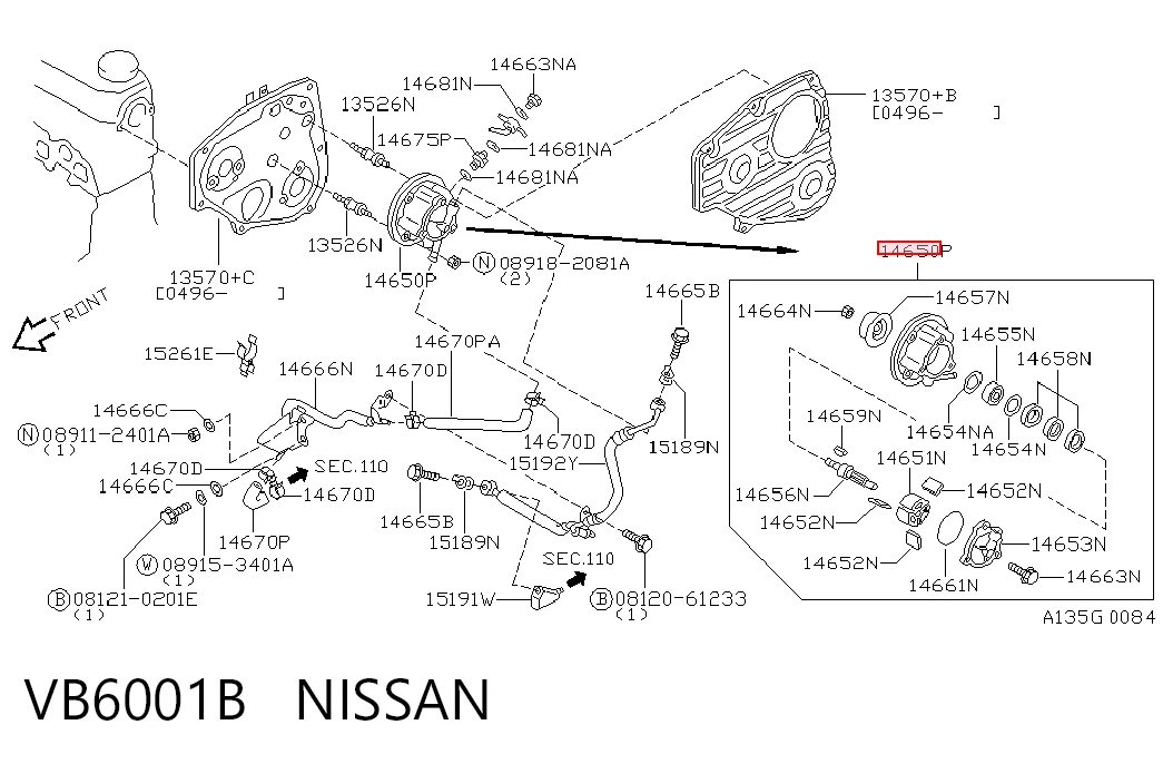 Bomba a vácuo para Nissan Sunny III N14