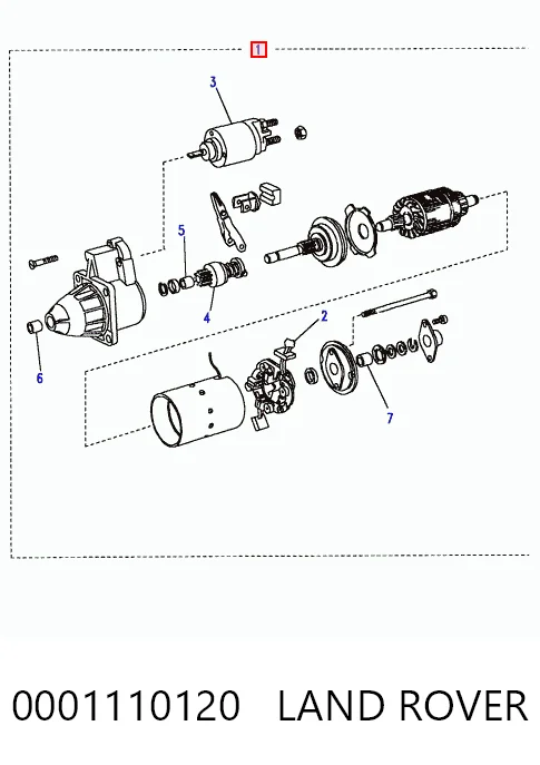 0001110120 Land Rover Motor de arranco