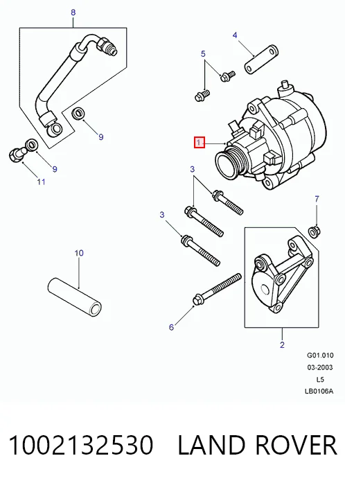 1002132530 Land Rover Gerador