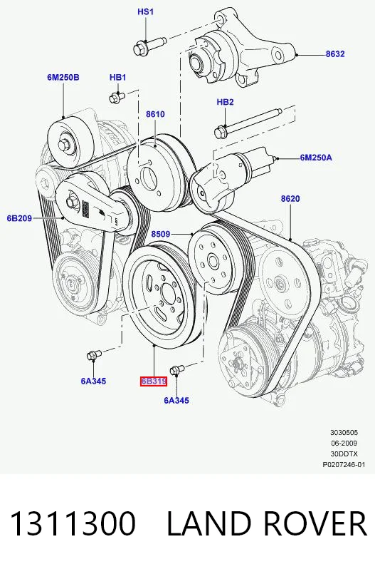 1311300 Land Rover Polia de cambota