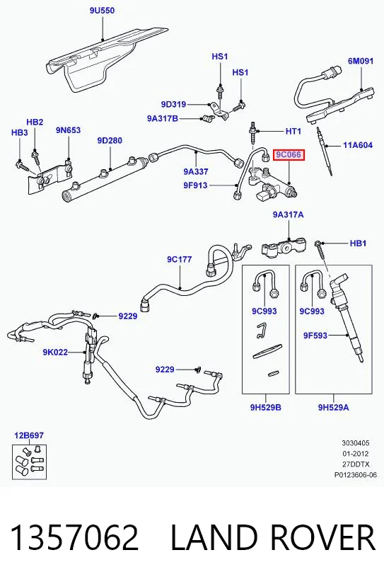 Compre Sensor de pressão de combustível Land Rover Range Rover 