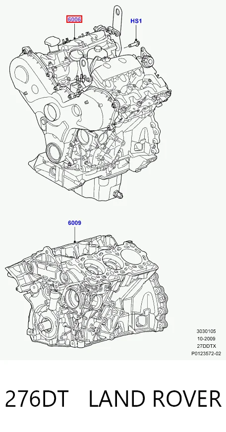 276DT Land Rover Motor montado