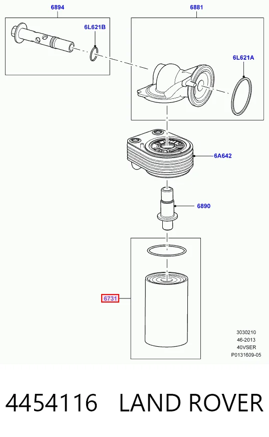 Filtro de óleo 04781452BF Chrysler