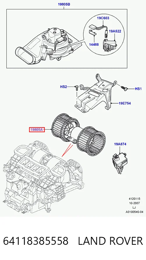 Compre Motor de ventilador de forno (de aquecedor de salão) Land Rover Range Rover 3