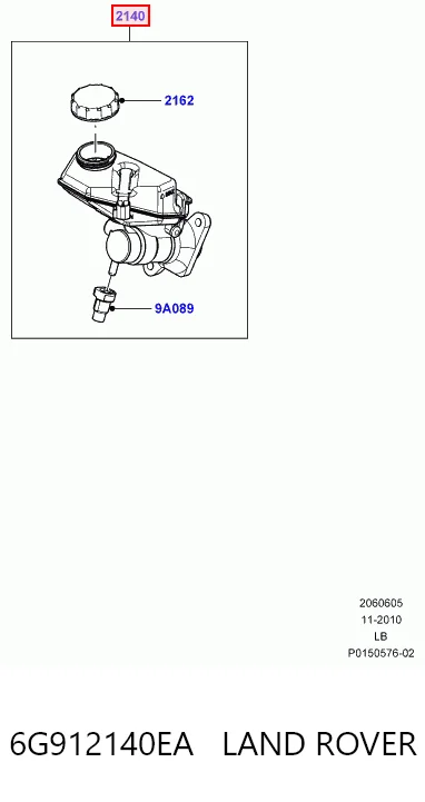 Cilindro mestre do freio para Land Rover Freelander II L359