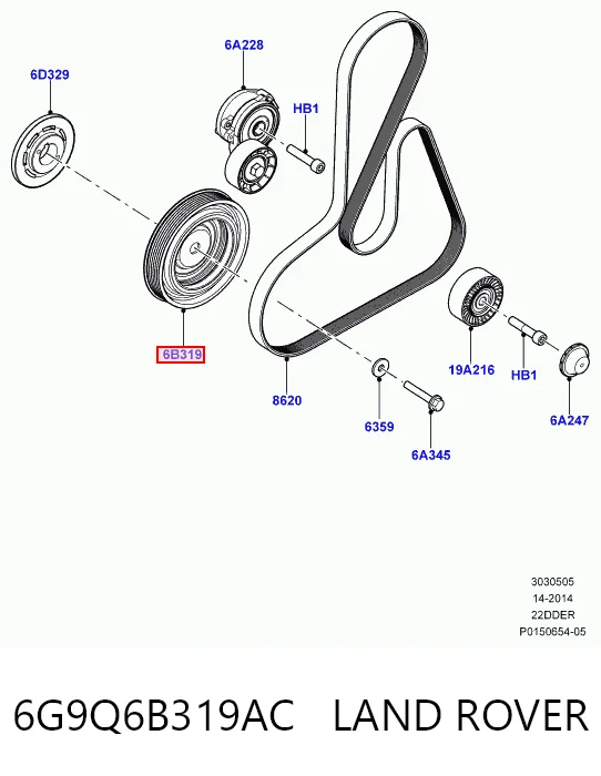 Compre Polia de cambota Land Rover Freelander 2